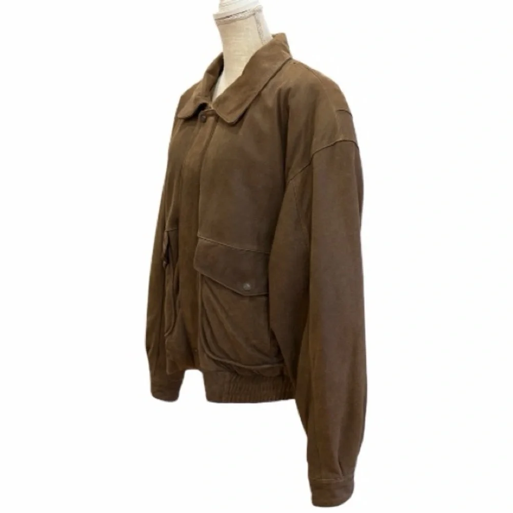 VTG Wilsons Leather Adventure Bound Bomber Jacket Brown Large Thinsulate Size L